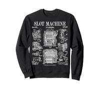 Casino máquina tragamonedas Lucky Gambler Gambling Vintage Patent Sudadera