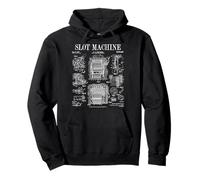 Casino máquina tragamonedas Lucky Gambler Gambling Vintage Patent Sudadera con Capucha