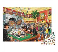 Casino Robo Hullabaloo Puzzle De Madera Impermeable DIY Puzzles De 1000 Piezas Regalos para Adultos Desafiante Y Estimulante Rompecabezas Decoración del Hogar