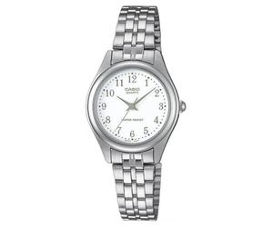 CASIO 19267 LTP-1129A-7B - Reloj Señora Cuarzo Brazalete metálico dial Blanco