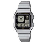Casio A130WE-1AEF Reloj Digital Edgy Vintage Acero Plata 22 mm 34 mm