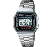 Casio A158WA-1DF - Reloj digital de cuarzo para hombre con correa de metal, color plateado
