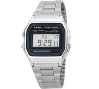 Casio A158WA-1DF - Reloj para Hombres, Correa de Metal Color Plateado