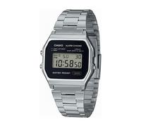 Casio A158WA Reloj Digital Unisex Vintage con Correa de Acero Inoxidable, Plata