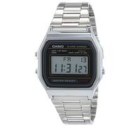 Casio A158WA - Reloj unisexo, correa de acero inoxidable color plateado
