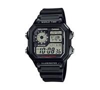 Casio AE1200WH-1A - Reloj analógico digital multifunción para hombre, color negro