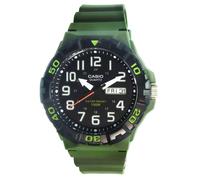 Casio Analógico Banda de resina Verde Militar Cuarzo MRW210H3A 100M Reloj Hombre