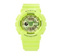 Casio Baby-G BA-110YK-3A - Reloj analógico digital de resina verde neón