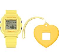 Casio Baby-G BGD-10KH-9 Reloj digital amarillo con dije en forma de corazón