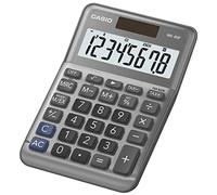 Casio Calculadora Ms-80F, 8 Dígitos, Cálculo de Control, Raíz Cuadrada, Frente de Aluminio, Cambio de Signo, Funcionamiento Solar/Batería