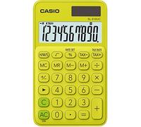 CASIO Calculadora SL-310UC, 10 dígitos, Colores Modernos, cálculo de impuestos, división de Miles de Personas, Funcionamiento con energía Solar o con batería.