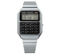 Casio Calculadora Vintage Negra / Pulsera De Acero Inoxidable CA-500WE-1AEF