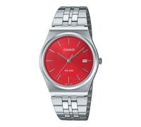 Casio Collection MTP-B145D-4A2VEF Esfera Analógica Latón y Acero Inoxidable Plata-Rojo Resistencia Agua 5ATM