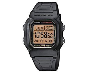 Casio Collection W-800HG-9AVES, Reloj Cuadrado con Luz LED para Hombre, Negro