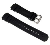 Casio Correa de reloj de repuesto original 10273059 AWG-M100F-1BD, AW-590-1AW + otros modelos, negro, correa negra, negro, Correa