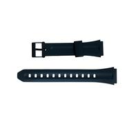Casio Correa original negra para modelo F-201W-1A de suave silicona resistente | Repuesto perfecto con asa de 18 mm y ancho máximo 22 mm, Talla única, Caucho, No es una piedra preciosa