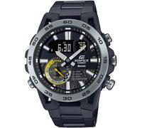Casio Reloj Cuarzo Hombre 52.00mm con dial Analógico Negro y Correa de Plastic/Resin Bracelet Negro ECB-40DC-1AEF