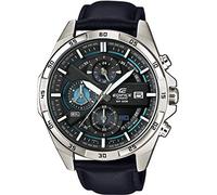 Casio EDIFICE Reloj en caja sólida de acero inoxidable, 10 BAR, Azul/Negro, para Hombre, con Correa de Cuero, EFR-556L-1AVUEF