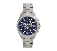 Casio EDIFICE Reloj en caja sólida, 10 BAR, Azul, para Hombre, con Correa de Acero inoxidable, EFV-560D-2AVUEF