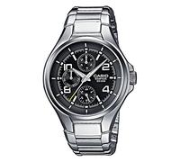 Casio EDIFICE Reloj en caja sólida, 10 BAR, Negro, para Hombre, con Correa de Acero inoxidable, EF-316D-1AVEG