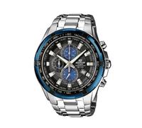 Casio EDIFICE Reloj en caja sólida de acero inoxidable, 10 BAR, Azul/Negro, para Hombre, con Correa de Acero macizo, EF-539D-1A2VEF