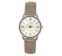 Casio Enticer - Reloj analógico para mujer, crema, correa