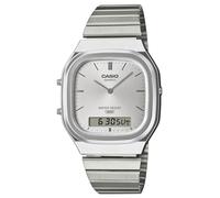 Casio Esfera Plateada Vintage De Doble Visualización (35,8 Mm) Con AQ-240E-7AEF