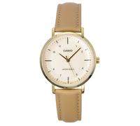 Casio Reloj analógico Digital para Mujer con Correa de Piel LTP-VT03GL-4BDF, Rosa, Correa