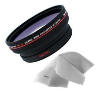 Casio Exilim PRO EX-F1 0.5 x gran angular de alta definición (62 mm) fabricado por óptica + NWV directa Micro fibra paño de limpieza