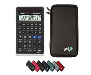 Casio fx-82 Solar II con Funda Protectora WYNGS Negro - Calculadora Científica - Paquete Básico