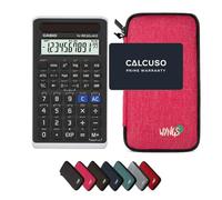 Casio fx-82 Solar II con Funda Protectora WYNGS Rosa - Calculadora Científica - Paquete Básico
