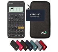 Casio fx-82DE X ClassWiz con Funda Protectora WYNGS Gris Oscuro - Calculadora Científica - Paquete Básico (Alemán)