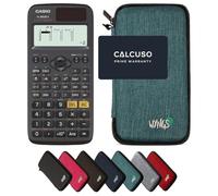 Casio fx-85DE X ClassWiz con Funda Protectora WYNGS Turquesa - Calculadora Científica - Paquete Básico (Alemán)