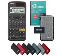 Casio fx-87DE X Incl. Funda Protectora Gris Claro y Libro especializado (80 páginas, DIN A5) - Calculadora científica - Smart Set (Alemán)