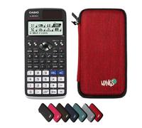 Casio fx-991DE X Classwiz con Funda Protectora WYNGS Rojo - Calculadora Científica - Paquete Básico (Alemán)