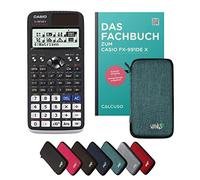 Casio fx-991DE X In unda Protectora Turquesa y Libro especializado (128 páginas, DIN A5) - Calculadora científica - Smart Set (Alemán)