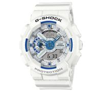 Casio G-Shock GA110HDS-7A - Reloj analógico digital de resina, color blanco y azul