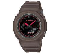 Casio G-Shock GA2100K-5A - Reloj analógico digital de resina marrón con luz ahumada
