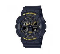 Casio G-Shock 'precaución Amarillo' Silicona Negra Resistente a Golpes GA-100CY-1AER