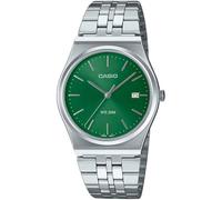 Casio Hombres Analógico Cuarzo Reloj con Correa de Acero Inoxidable MTPB145D-3A, Verde, Clásico, Verde, Clásico