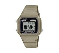 Casio Iluminador Despertador cronógrafo Digital Resistente al Agua hasta 50 m, W217H-5AV, Color Beige, Beige, Clásico