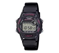 Casio Iluminador | Serie W220H | Retroiluminación LED | Alarma | Cronógrafo | Reloj Digital | Negro/Rosa