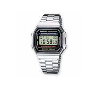 Reloj Unisex Hombre Mujer CASIO A168WA-1W VINTAGE Clásico Acero Alarma