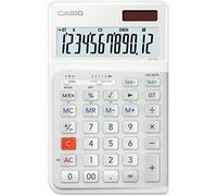 Casio JE-12E-WE - Calculadora de Escritorio Ergonómica, 12 Dígitos, Teclado en D