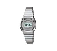 Casio LA-670WA-7E - Reloj Digital Retro Unisex con Correa de Acero Inoxidable en Tono Plateado