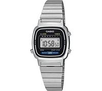 Casio LA670 Series - Reloj de pulsera digital para mujer, modelo extranjero, Plata × Negro La670wa-1, Tipo de pulsera: