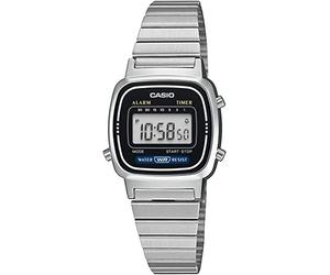 Casio LA670 Series - Reloj de pulsera digital para mujer, modelo extranjero, Plata × Negro La670wa-1, Tipo de pulsera:
