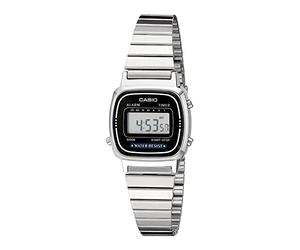 Casio LA670WA-1 - Reloj para Hombres, Correa de Acero Inoxidable Color Plateado