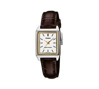 CASIO LTP-V007L-7 - Reloj con Movimiento Cuarzo japonés, para Mujer, Color Blanco y marrón