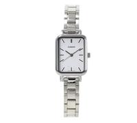 Casio LTP-V009 Series - Reloj de pulsera analógico estándar, cara rectangular, para mujer, modelo extranjero, Silver X White Ltp-v009d-7e, Tipo de pulsera: